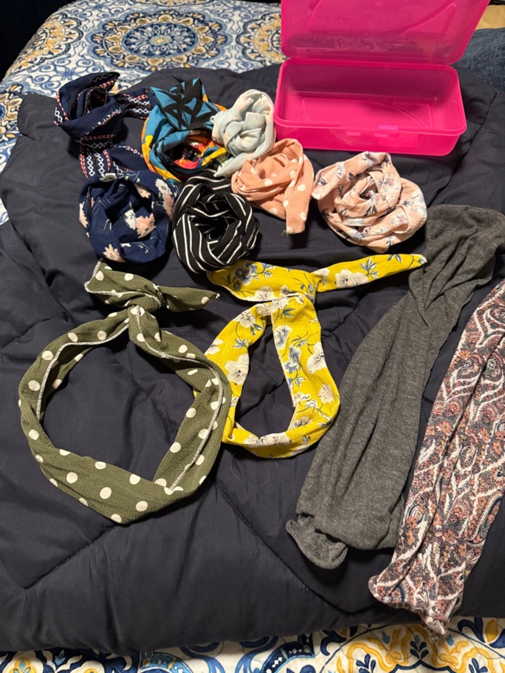 9 Headbands Floral/Patterned plus more